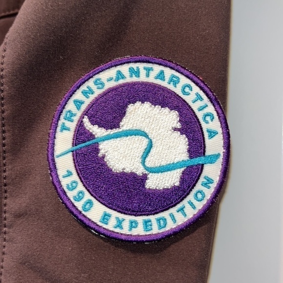 𝅺Rare Northface brown soft shell 1990 Trans-Antarctica Expedition coat size med - Picture 4 of 12